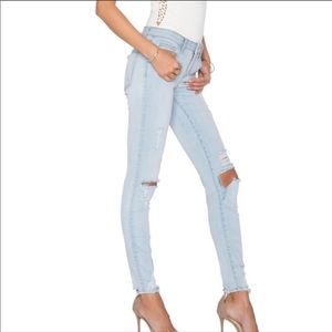 Lovers + Friends ripped denim skinny jeans